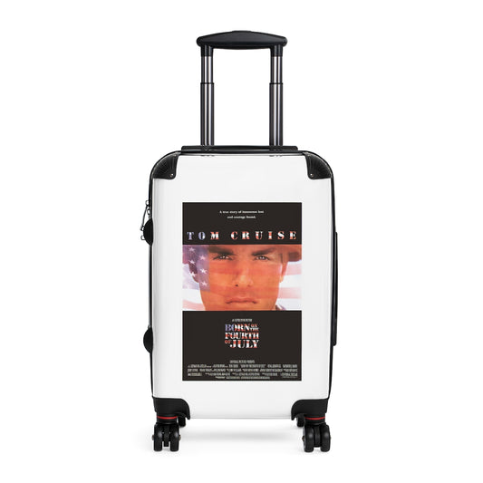 Geotrott Born On The Fourth Of July Movie Poster Collection Cabin Suitcase Extended Storage Adjustable Telescopic Handle Double Wheeled Polycarbonate Hard-Shell Built-In Lock