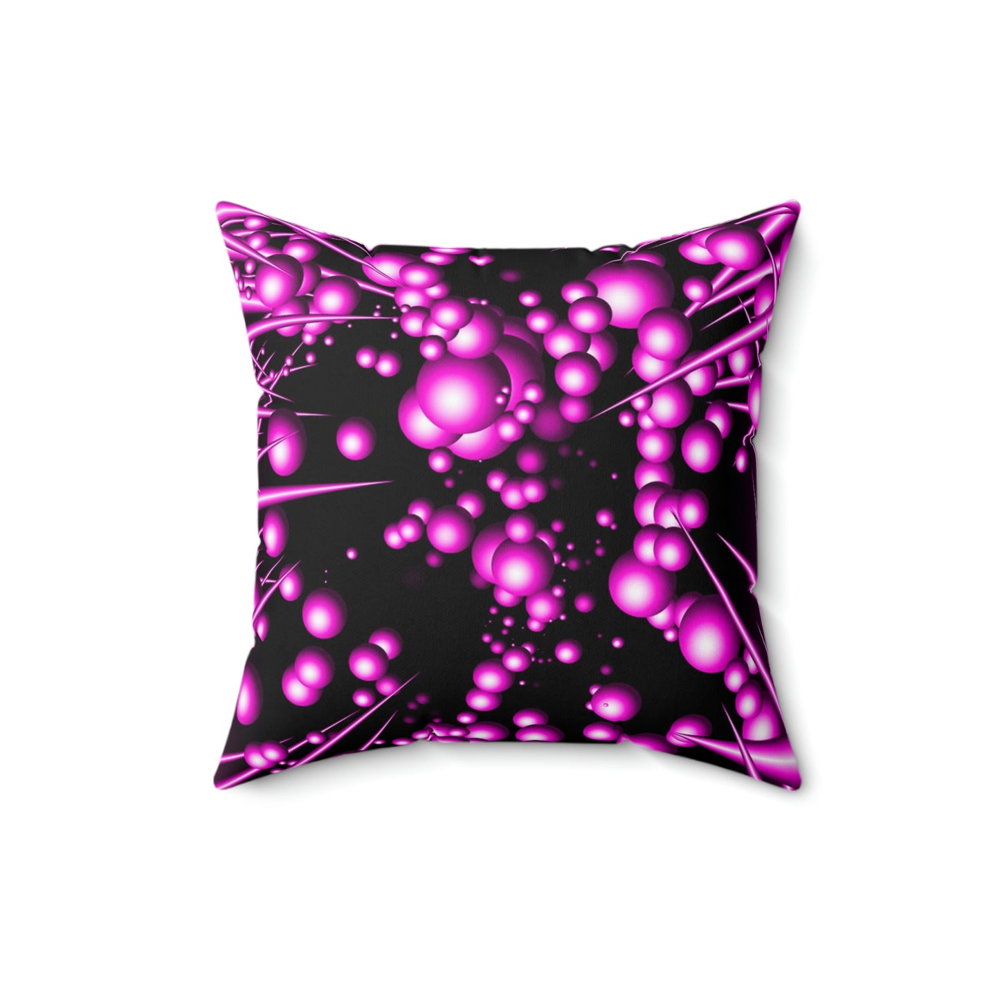 Pink Spines and Bubbles Spun Polyester Square Pillow-Home Decor-Geotrott
