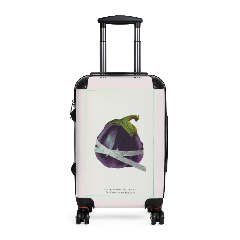 Getrott Eggplant Black Bleauty Farm Collection Cabin Suitcase Inner Pockets Extended Storage Adjustable Telescopic Handle Inner Pockets Double wheeled Polycarbonate Hard-shell Built-in Lock