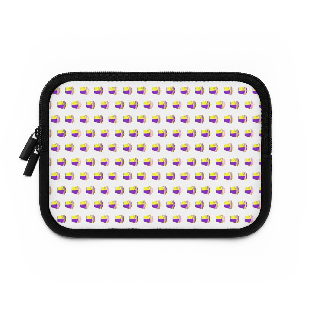 Geotrott Purple Cruise Ships Pattern White Laptop Sleeve