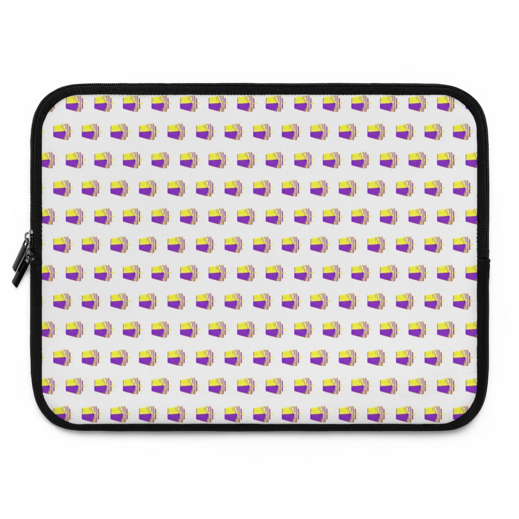 Geotrott Purple Cruise Ships Pattern White Laptop Sleeve