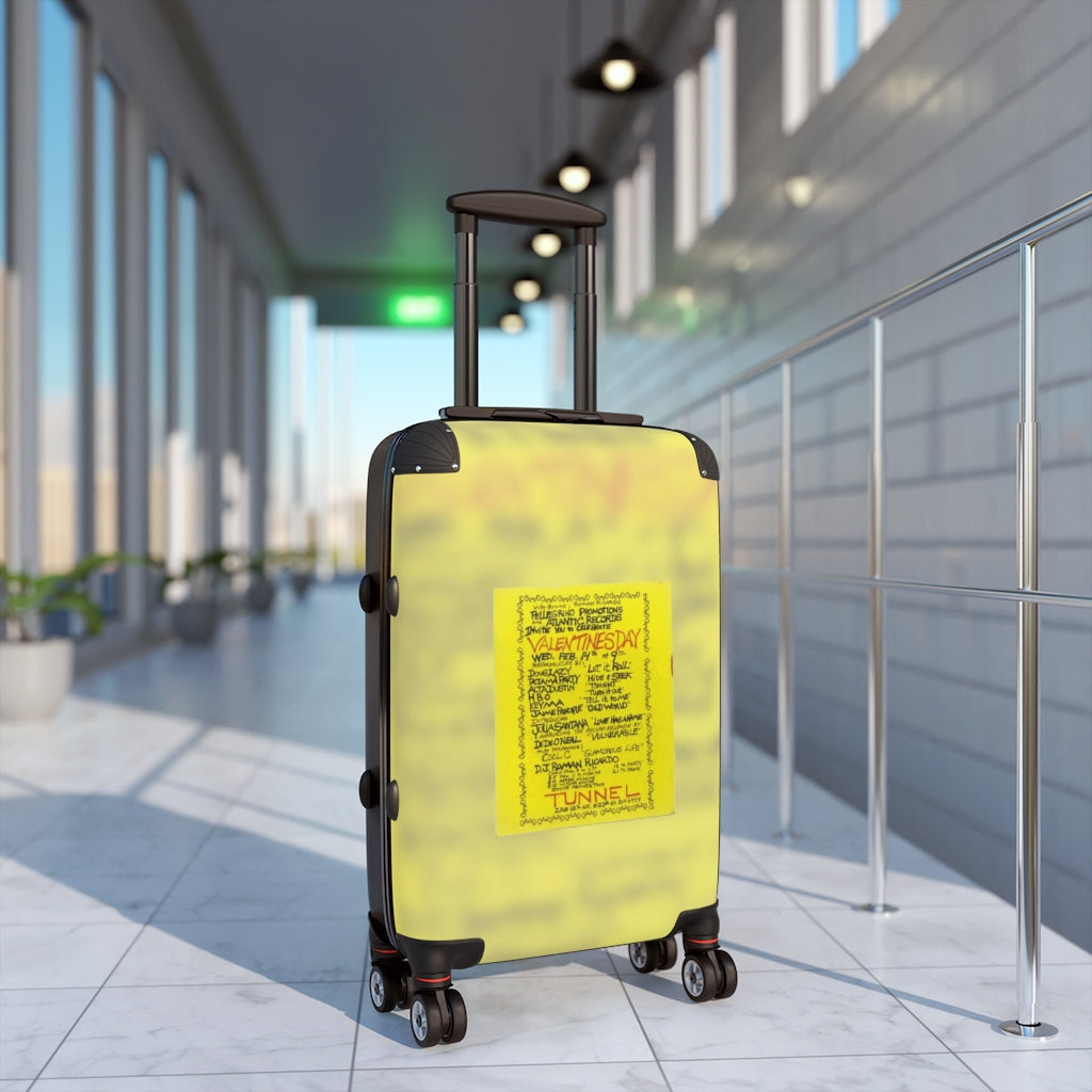 Getrott Club Tunnel NYC Valentines Vito Bruno Roman Ricardo Pellegrino Promotions Atlantic Records Cabin Suitcase Extended Storage Adjustable Telescopic Handle Double wheeled Polycarbonate Hard-shell Built-in Lock-Bags-Geotrott