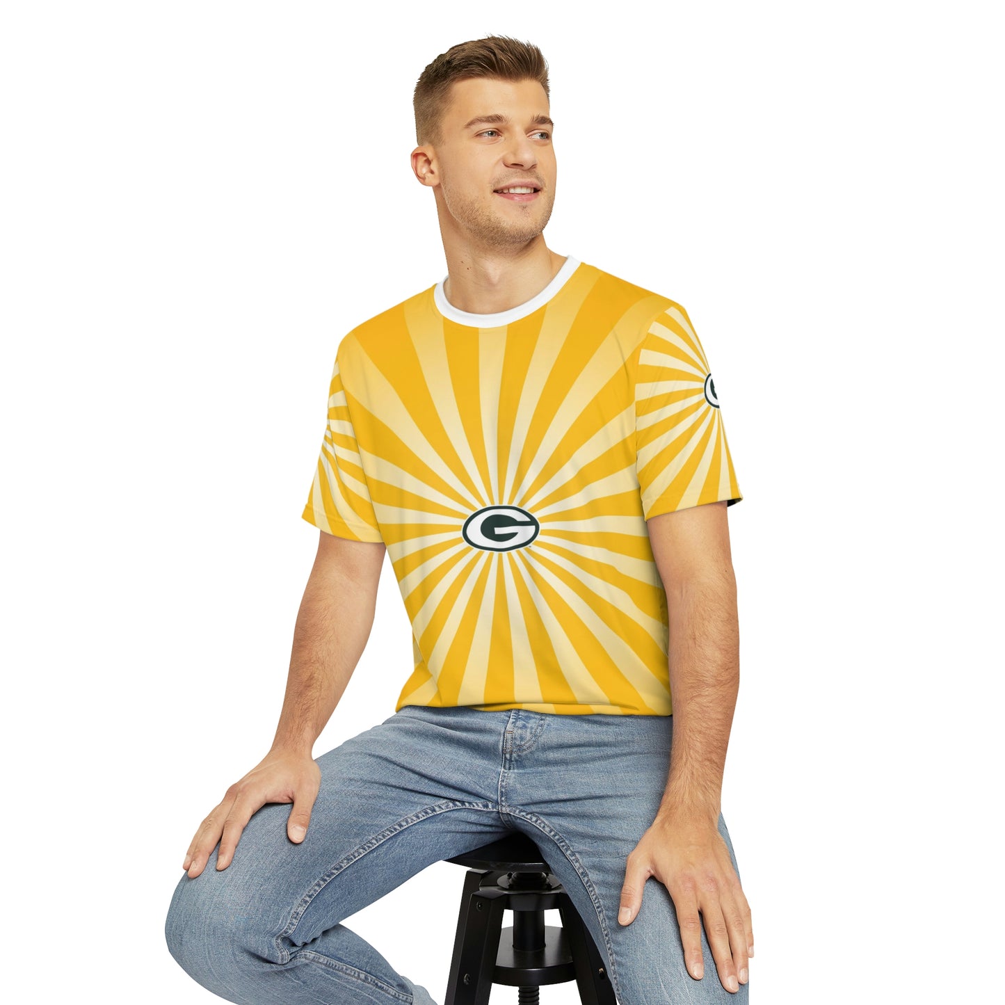 Geotrott Nfl Green Bay Packers Men'S Polyester All Over Print Tee T-Shirt