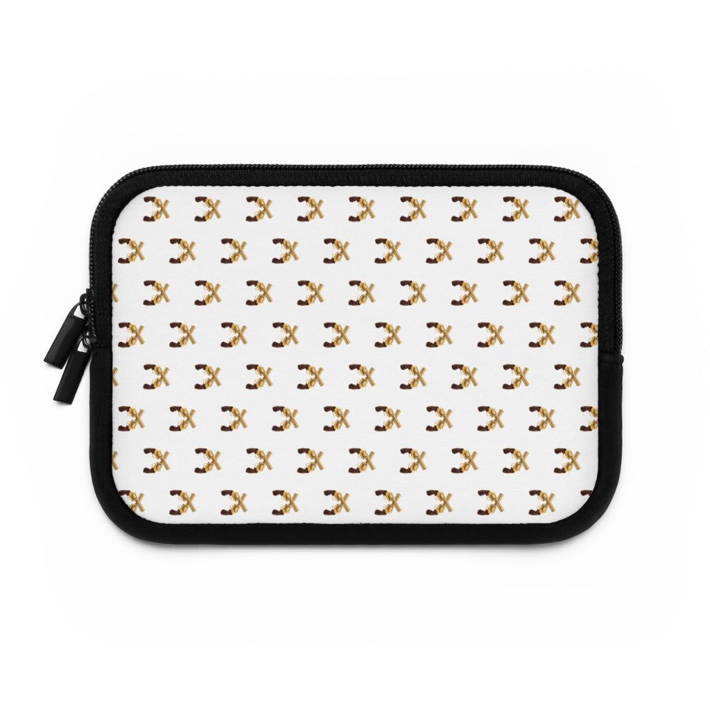 Geotrott Gold Magnum Guns Pattern White Laptop Sleeve