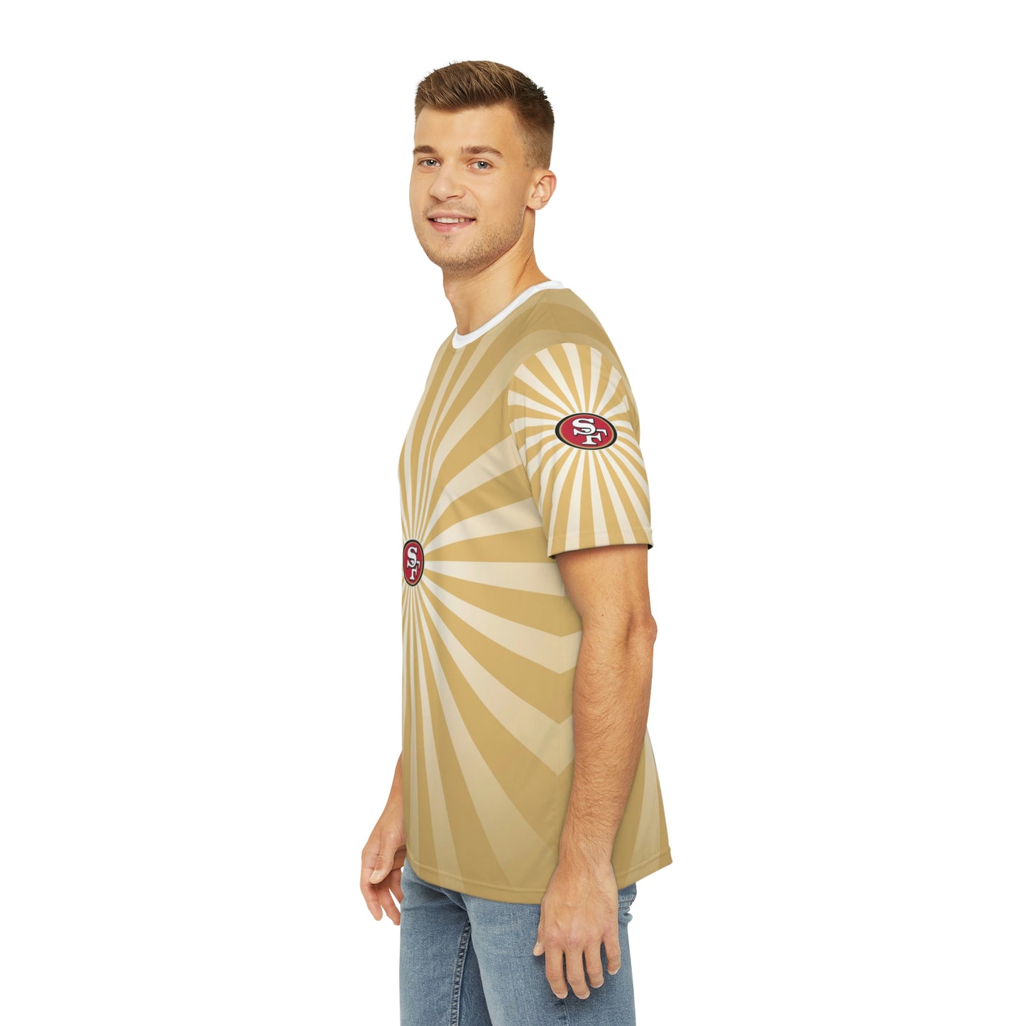 Geotrott Nfl San Francisco Men'S Polyester All Over Print Tee T-Shirt