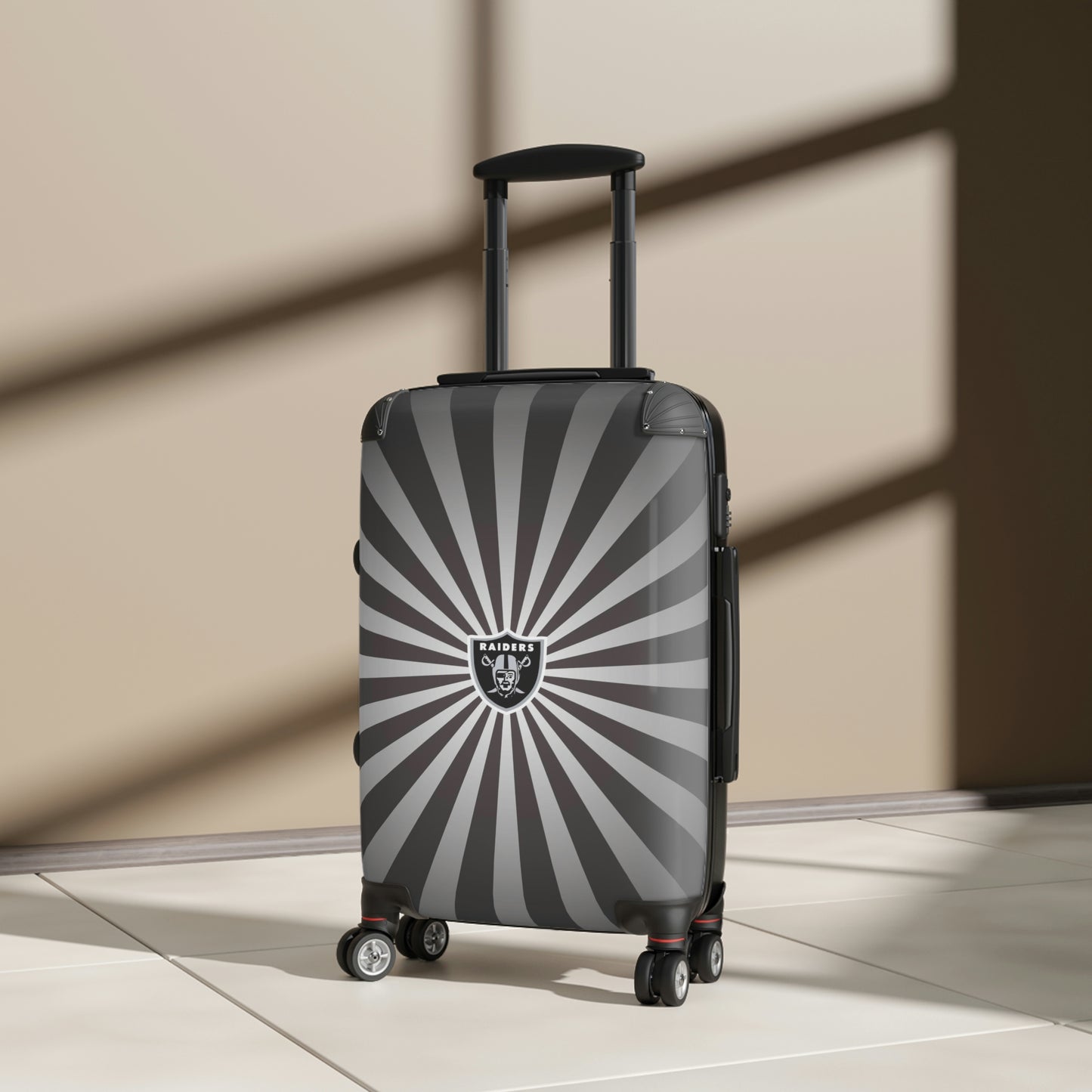Geotrot Las Vegas Raiders National Football League Nfl Team Logo Cabin Suitcase Rolling Luggage Checking Bag