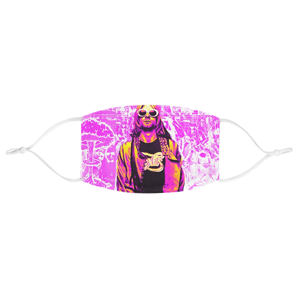 Geotrott Face Mask Nirvana Kurt Cobain Pink Polyester Fabric