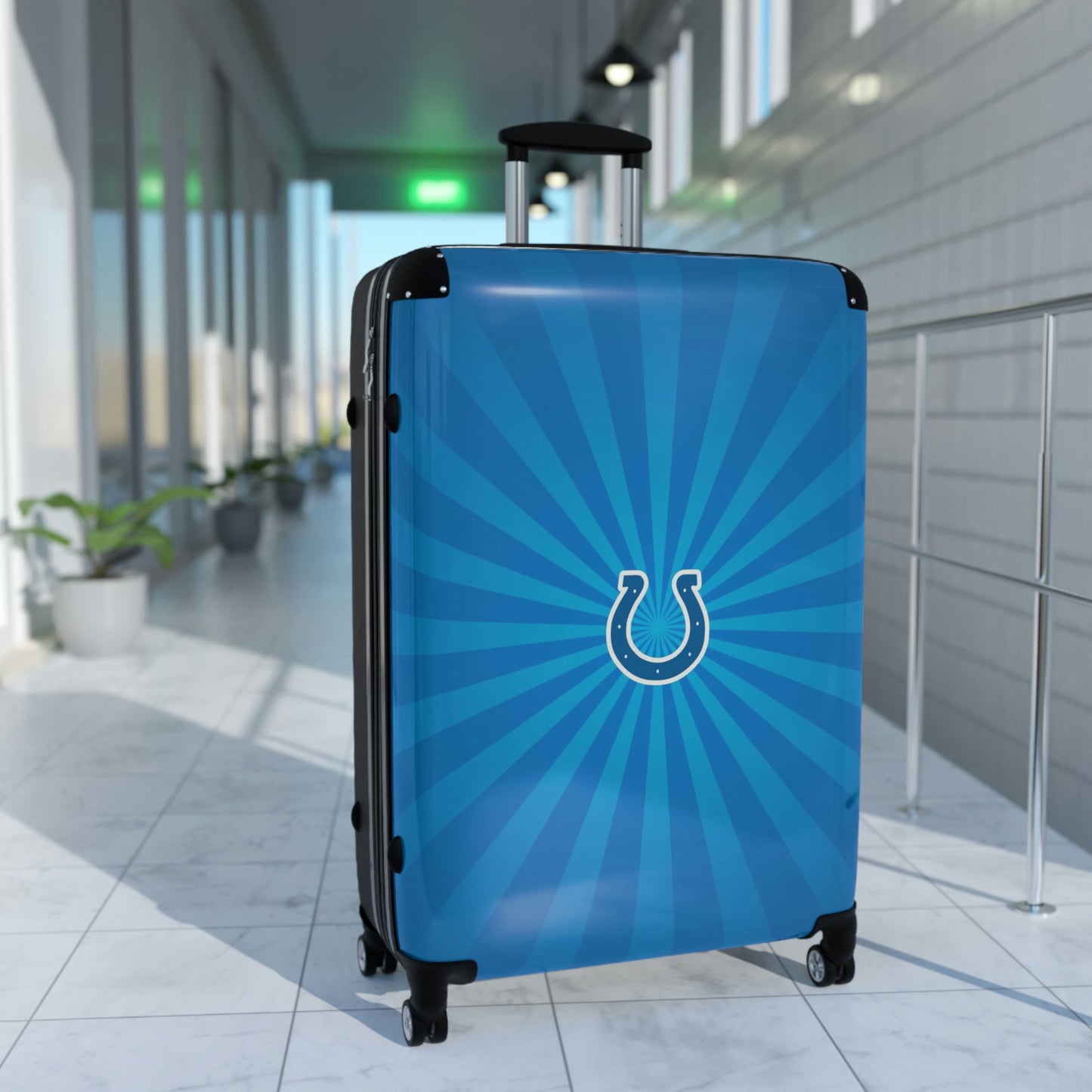 Geotrott Indianapolis Colts National Football League Nfl Team Logo Cabin Suitcase Rolling Luggage Checking Bag