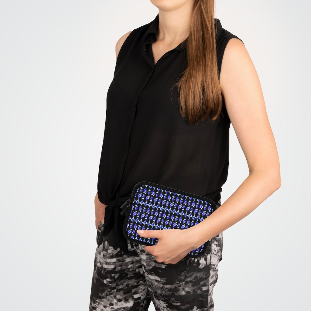 Geotrott Blue Goldfish Pattern Black Laptop Sleeve