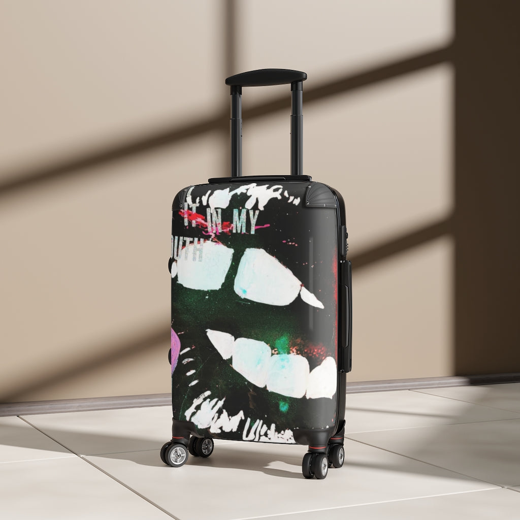 Getrott Eddy Bogaert Graffiti Art Sexy Mouth Suitcase Carry-On Travel Check Luggage 4-Wheel Spinner Suitcase Bag Multiple Colors and Sizes-Bags-Geotrott