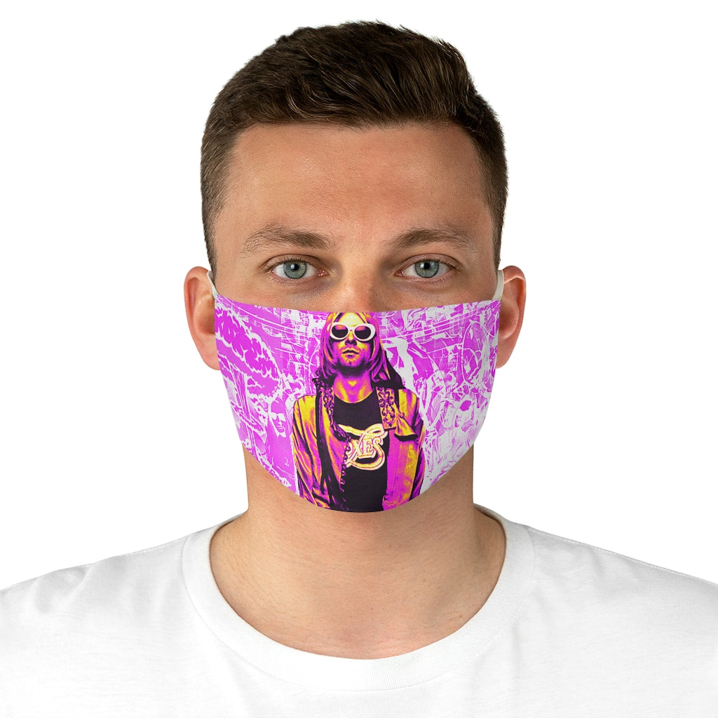 Geotrott Face Mask Nirvana Kurt Cobain Pink Polyester Fabric