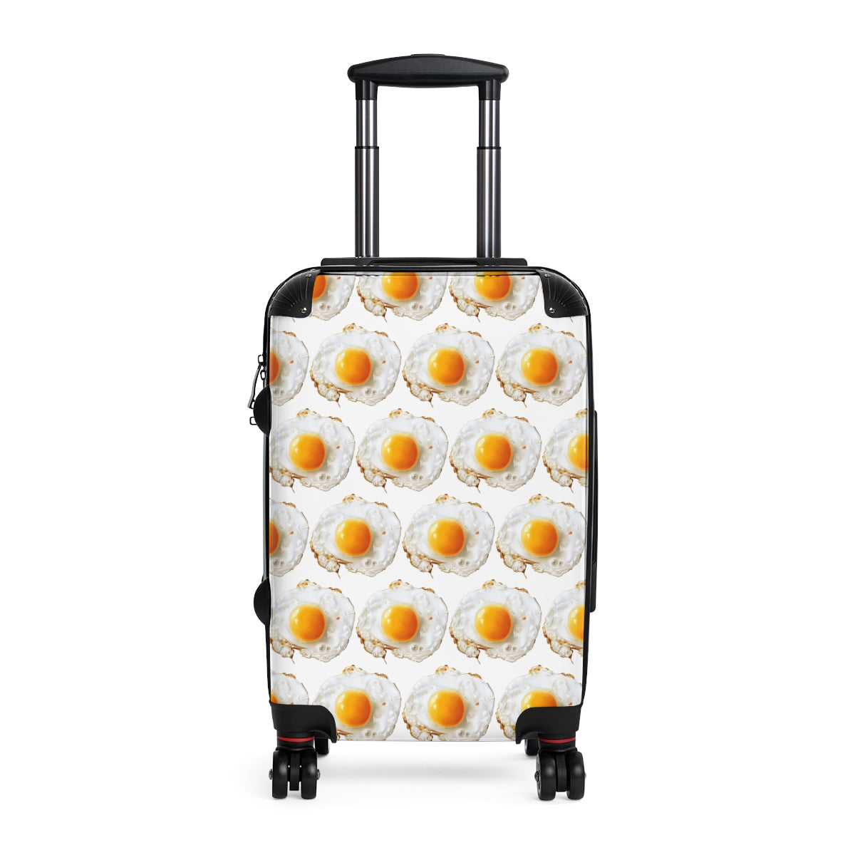 Getrott Scrambled Eggs in Microwave Black Cabin Suitcase Extended Storage Adjustable Telescopic Handle Double wheeled Polycarbonate Hard-shell Built-in Lock-Bags-Geotrott