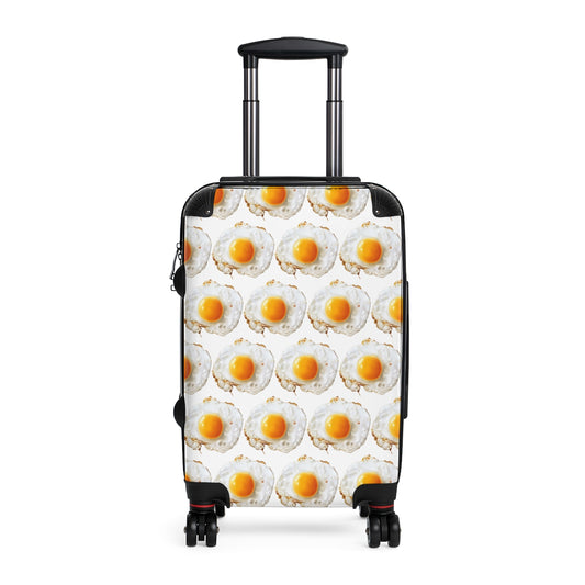 Geotrott Scrambled Eggs In Microwave Black Cabin Suitcase Extended Storage Adjustable Telescopic Handle Double Wheeled Polycarbonate Hard-Shell Built-In Lock