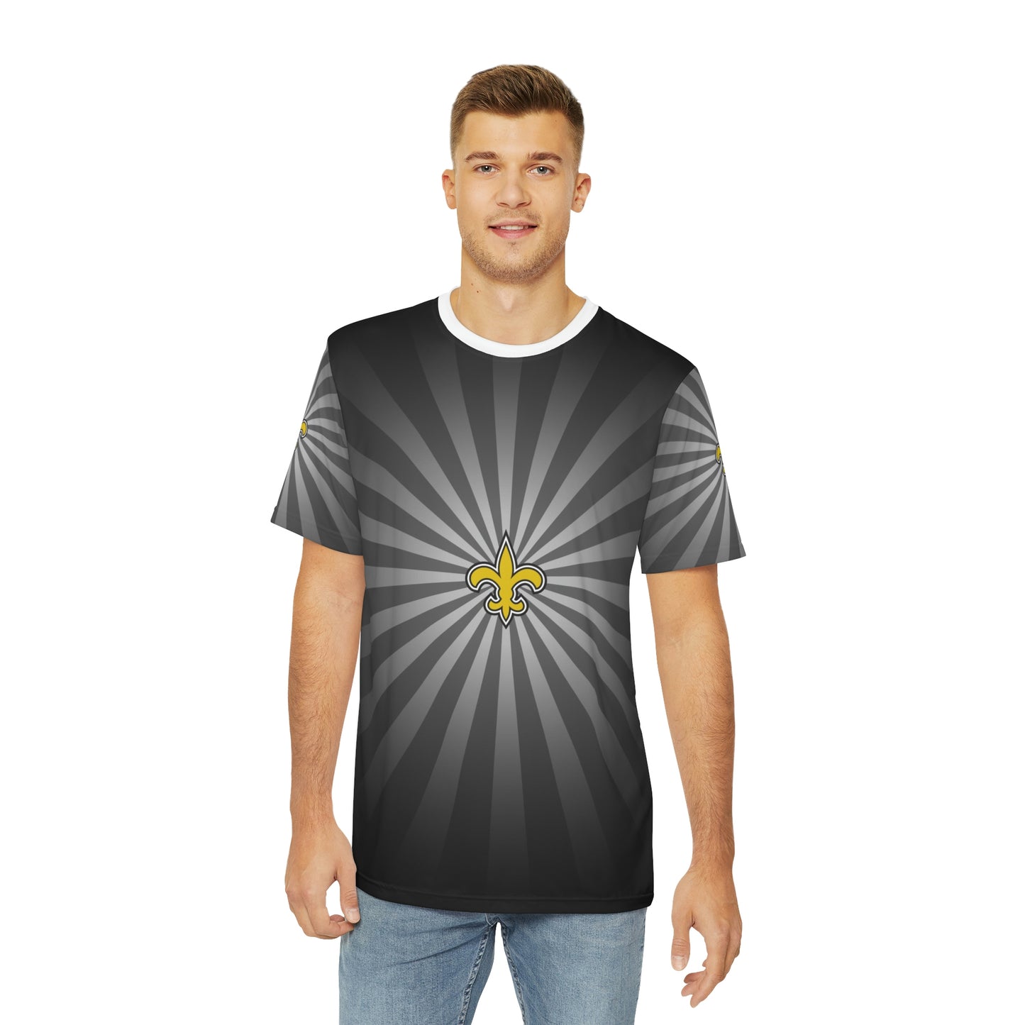 Geotrott NFL New Orleans Saints Men's Polyester All Over Print Tee T-Shirt-All Over Prints-Geotrott