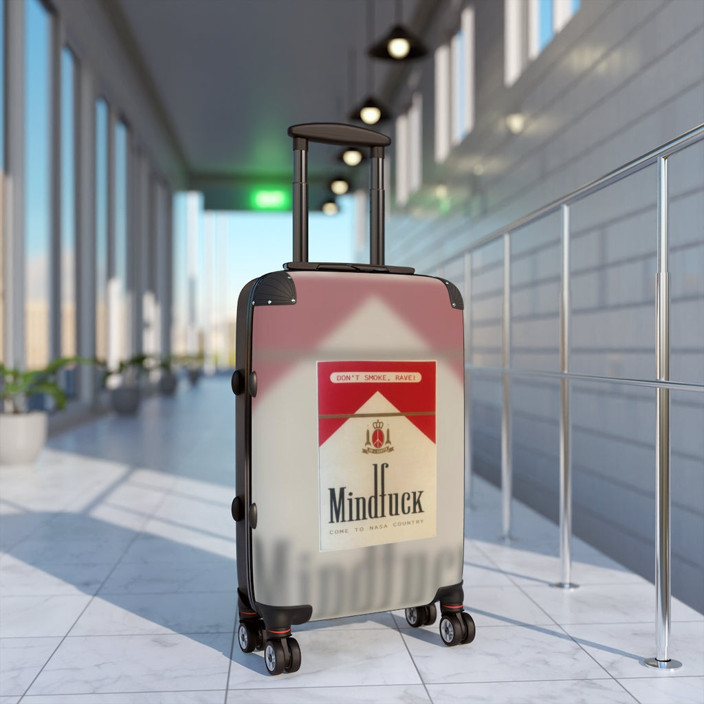 Geotrott Dont Smoke Rave Mindfuck Come To Nasa Country Nightclub Flyer Cabin Suitcase Extended Storage Adjustable Telescopic Handle Double Wheeled Polycarbonate Hard-Shell Built-In Lock