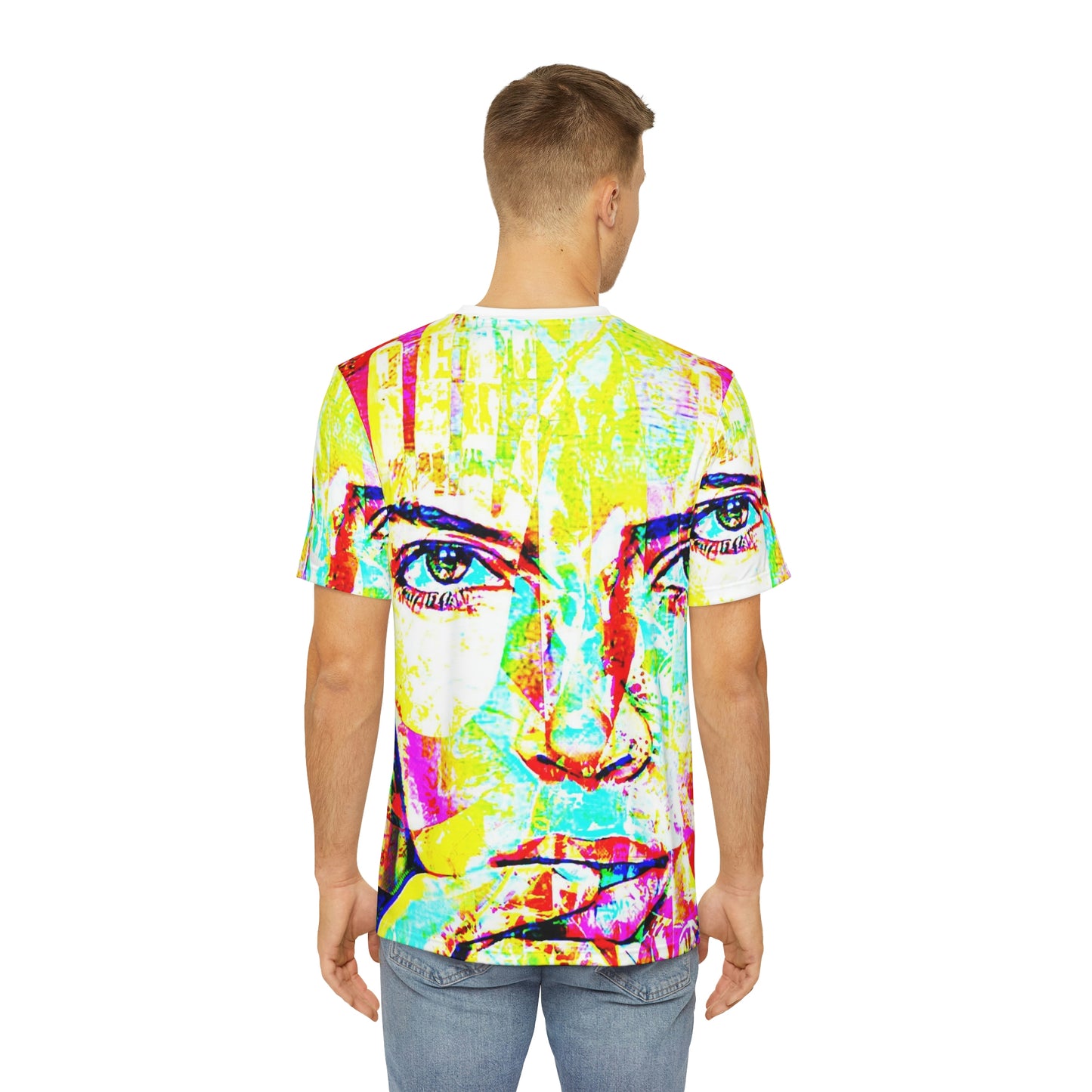 Copy Of Copy Of Copy Of Copy Of Copy Of Copy Of Copy Of Eddy Bogaert Graffiti Bieber Statue Of Liberty Art Men'S Polyester Tee (Aop)