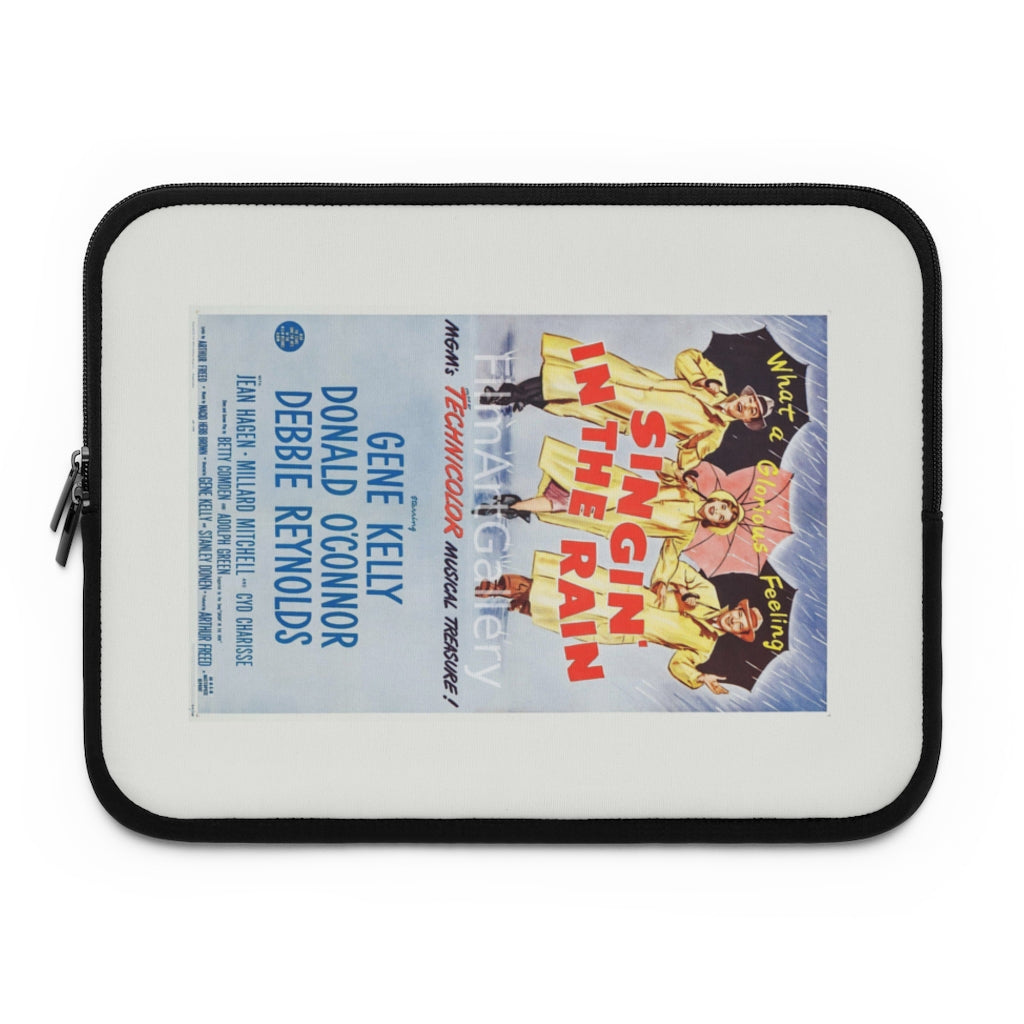 Geotrott Singin In The Rain Movie Poster White Laptop Sleeve