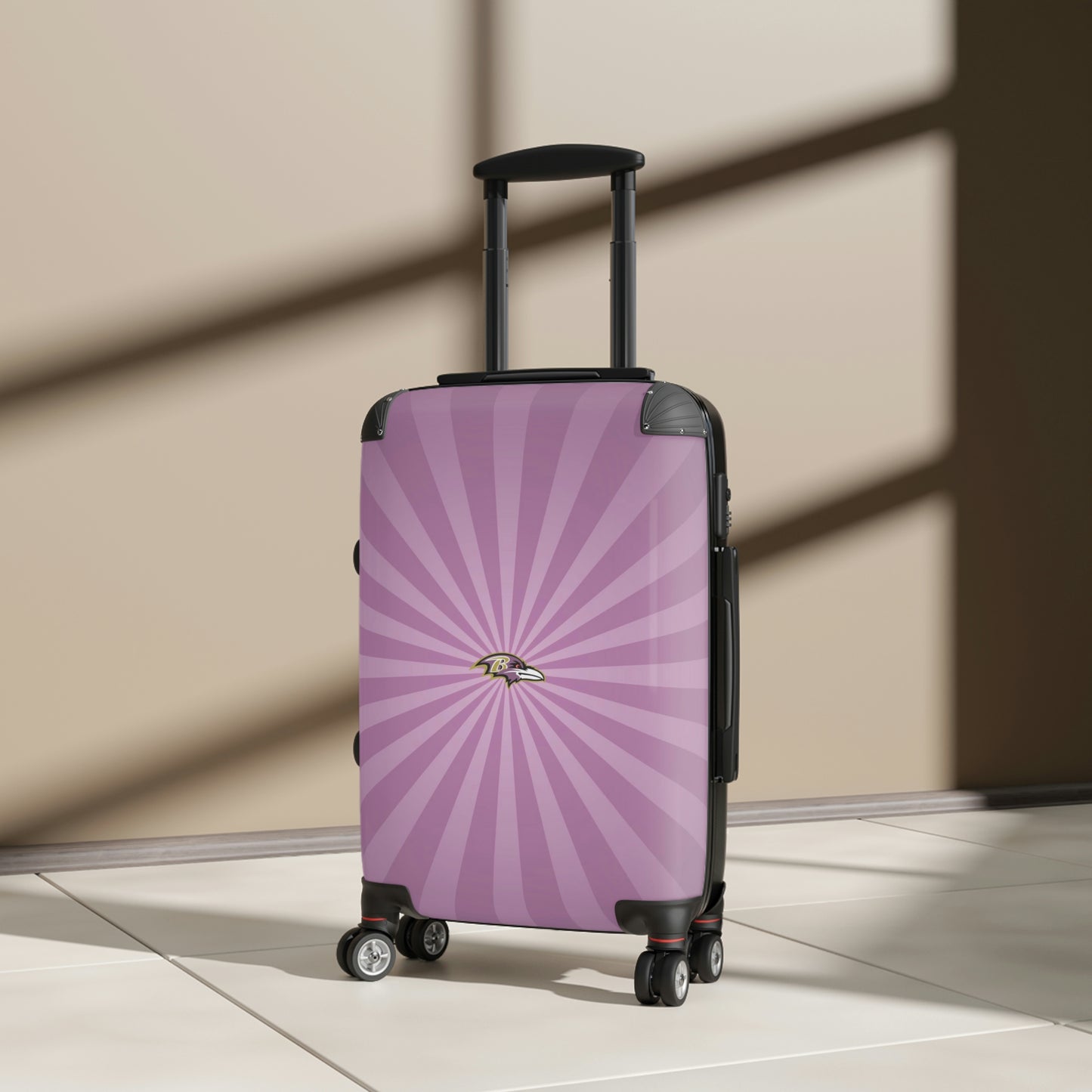 Geotrott Baltimore Ravens National Football League Nfl Team Logo Cabin Suitcase Rolling Luggage Checking Bag