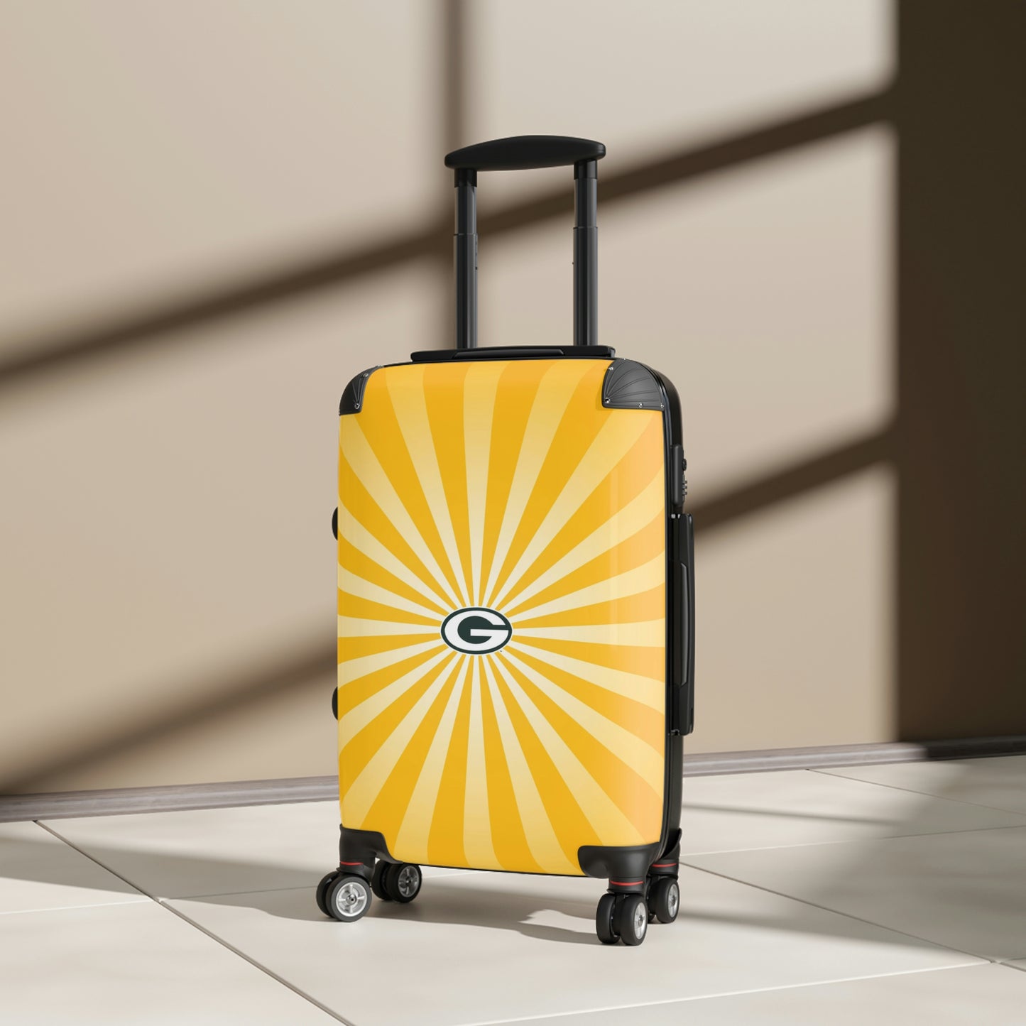 Geotrott Greenbay Packers National Football League Nfl Team Logo Cabin Suitcase Rolling Luggage Checking Bag
