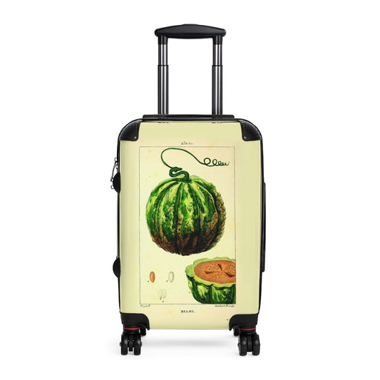 Geotrott Melon Illustration Farm Collection Cabin Suitcase Extended Storage Adjustable Telescopic Handle Double Wheeled Polycarbonate Hard-Shell Built-In Lock