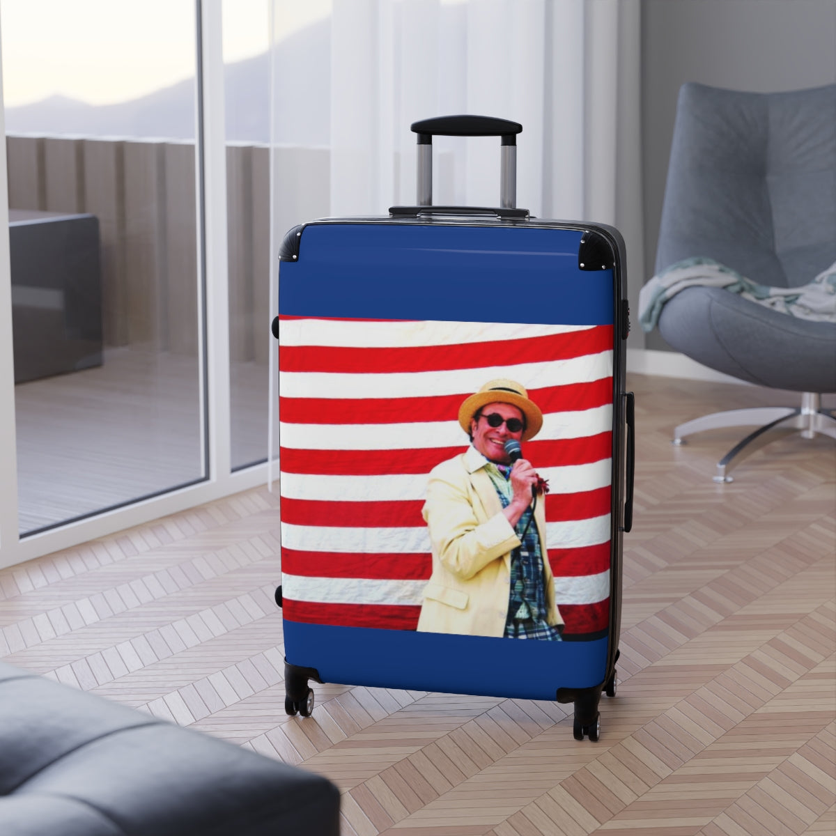 Geotrott Coney Island Beach Aquarium Luna Park Governor Black Cabin Suitcase Extended Storage Adjustable Telescopic Handle Double Wheeled Polycarbonate Hard-Shell Built-In Lock