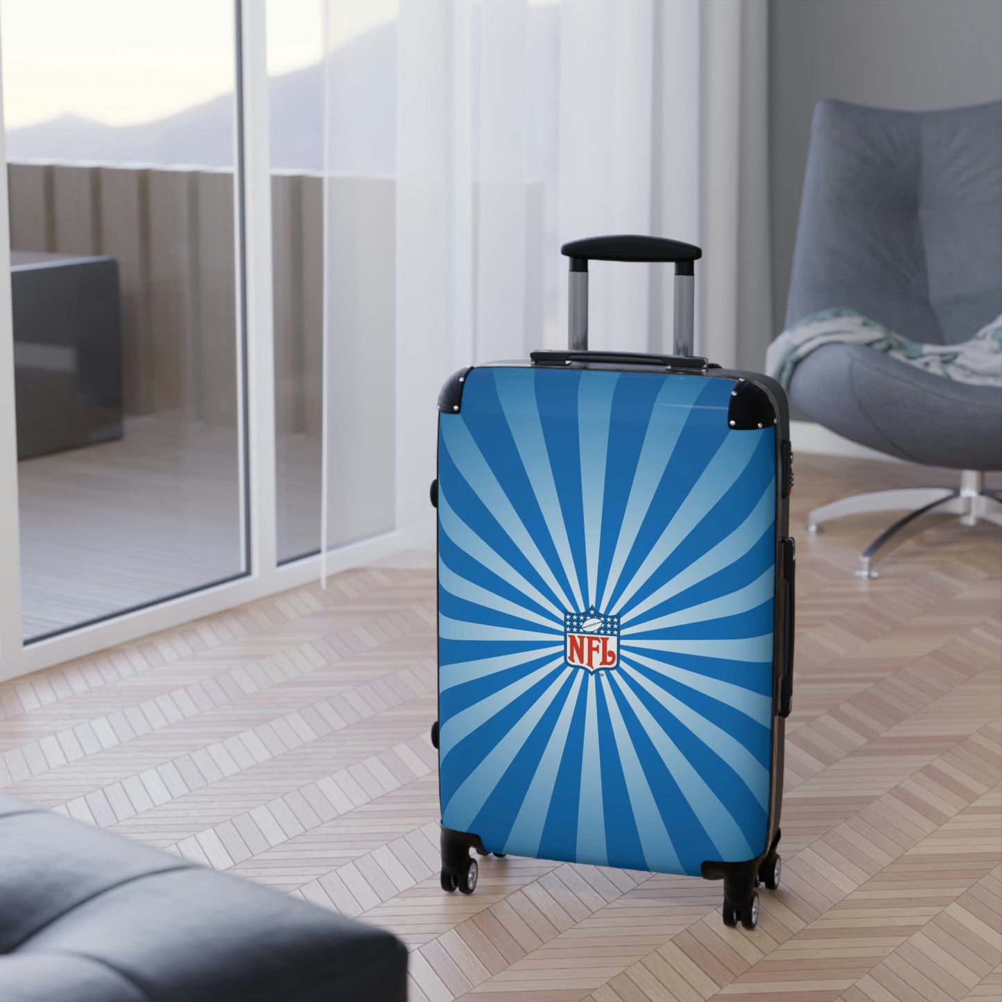 Geotrott NFL Logo National Football League NFL Team Logo Cabin Suitcase Rolling Luggage Checking Bag-Bags-Geotrott