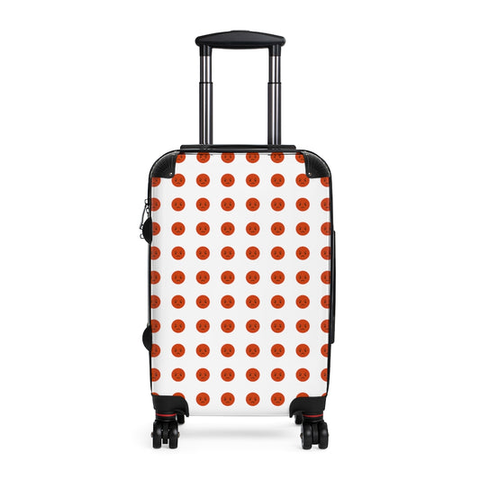 Geotrott Emojis Enraged Face Cabin Suitcase Extended Storage Adjustable Telescopic Handle Double Wheeled Polycarbonate Hard-Shell Built-In Lock