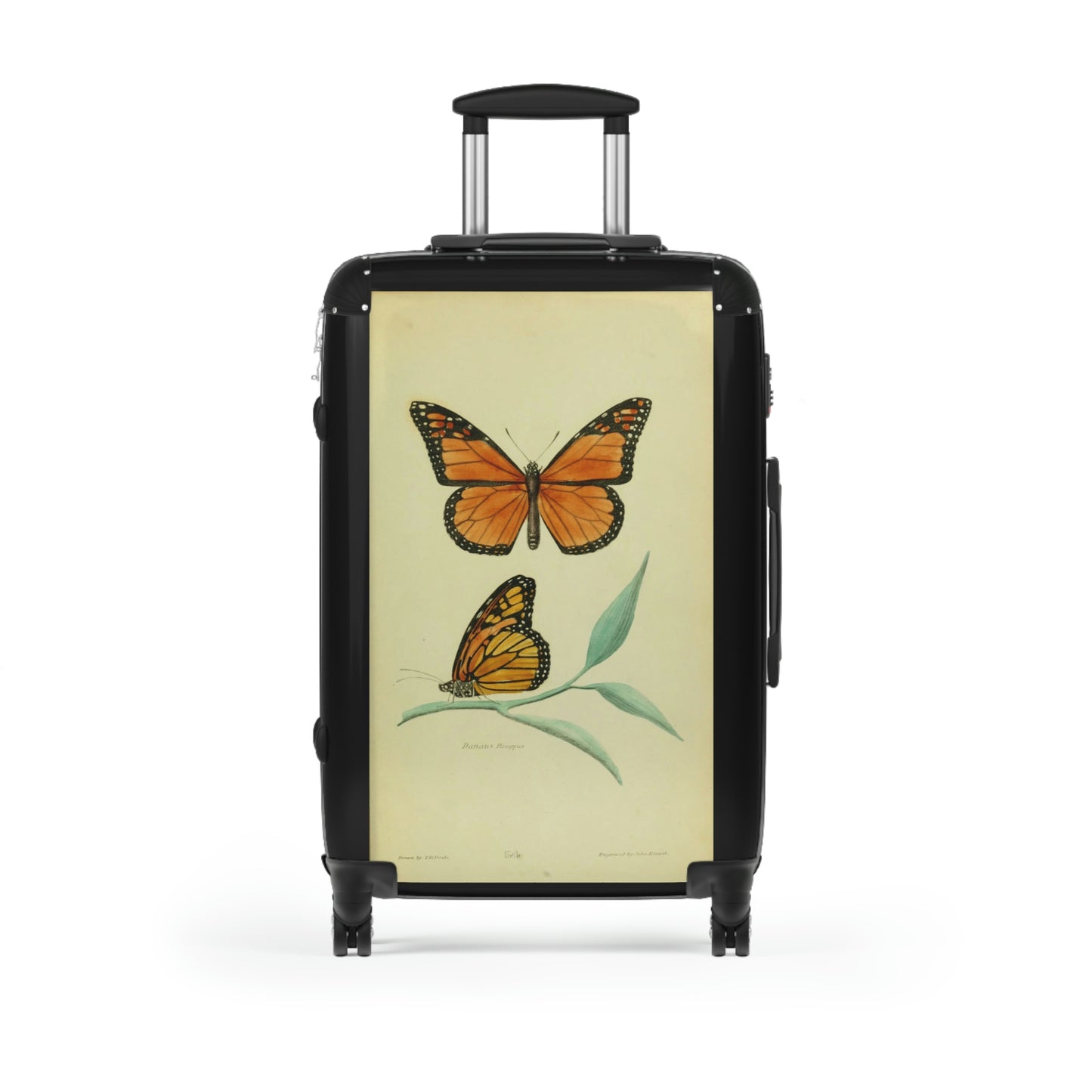 Geotrott Monarch Butterfly Danaus Plexippus Nymphalidae Animalia Lepidoptera Arthropoda Cabin Suitcase Extended Storage Adjustable Telescopic Handle Double Wheeled Polycarbonate Hard-Shell Built-In Lock