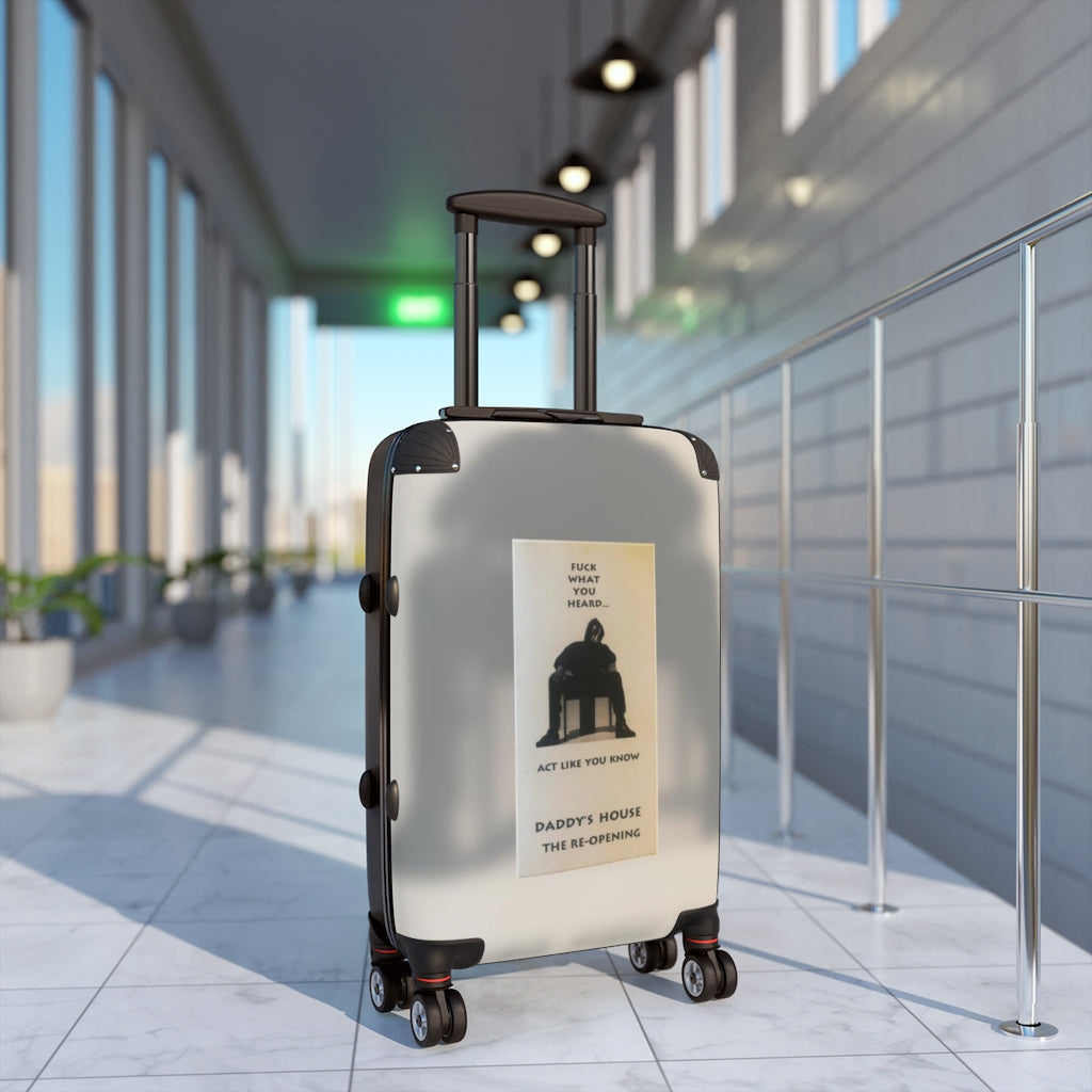 Getrott Fuck What You Heard Act Like You Know Puff Daddy's House The Re-Opening Flyer Cabin Suitcase Inner Pockets Extended Storage Adjustable Telescopic Handle Inner Pockets Double wheeled Polycarbonate Hard-shell Built-in Lock