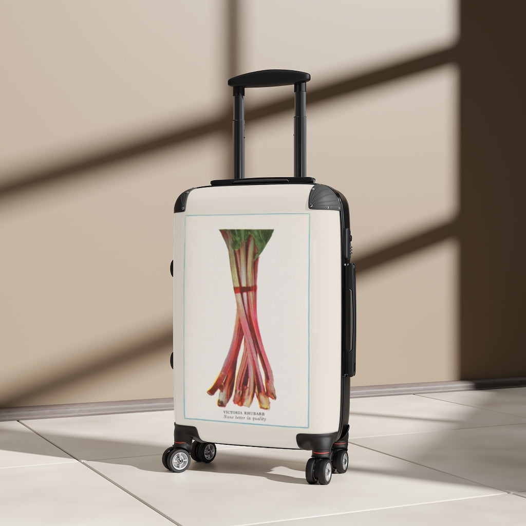 Getrott Victoria Rhubarb Farm Collection Cabin Suitcase Extended Storage Adjustable Telescopic Handle Double wheeled Polycarbonate Hard-shell Built-in Lock-Bags-Geotrott