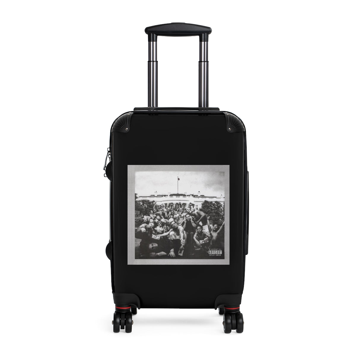 Geotrott Kendrick Lamar To Pimp A Butterfly 2015 Black Cabin Suitcase Extended Storage Adjustable Telescopic Handle Double Wheeled Polycarbonate Hard Shell Built In Lock