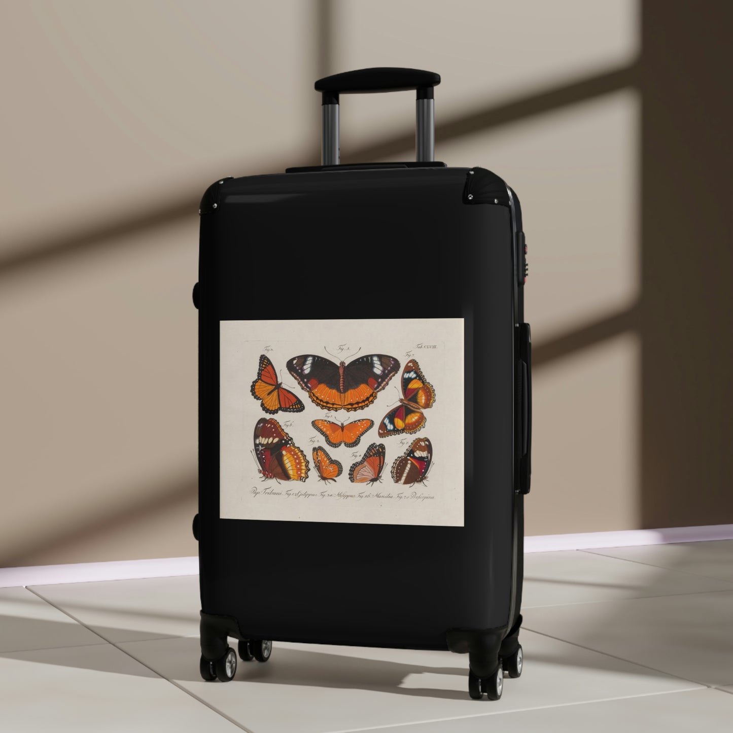 Getrott Butterflies Pap Tribuni Gilippus Milippus Manilia Proferpina Cabin Suitcase Rolling Luggage Extended Storage Adjustable Telescopic Handle Double wheeled Polycarbonate Hard-shell Built-in Lock-Bags-Geotrott