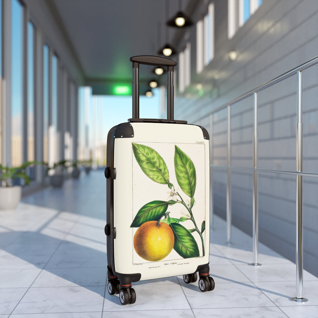 Getrott Wild Orange Citrus Vulgaris Farm Collection Cabin Suitcase Extended Storage Adjustable Telescopic Handle Double wheeled Polycarbonate Hard-shell Built-in Lock-Bags-Geotrott