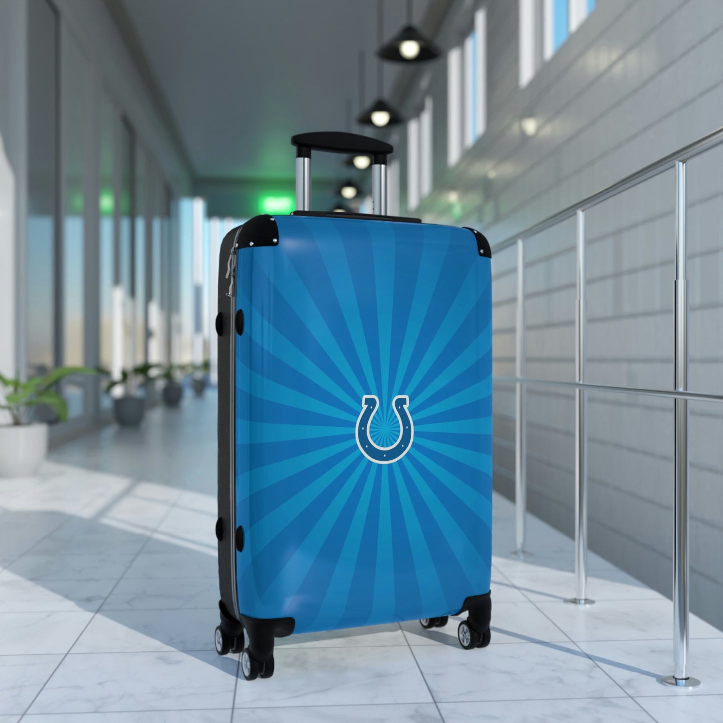 Geotrott Indianapolis Colts National Football League Nfl Team Logo Cabin Suitcase Rolling Luggage Checking Bag