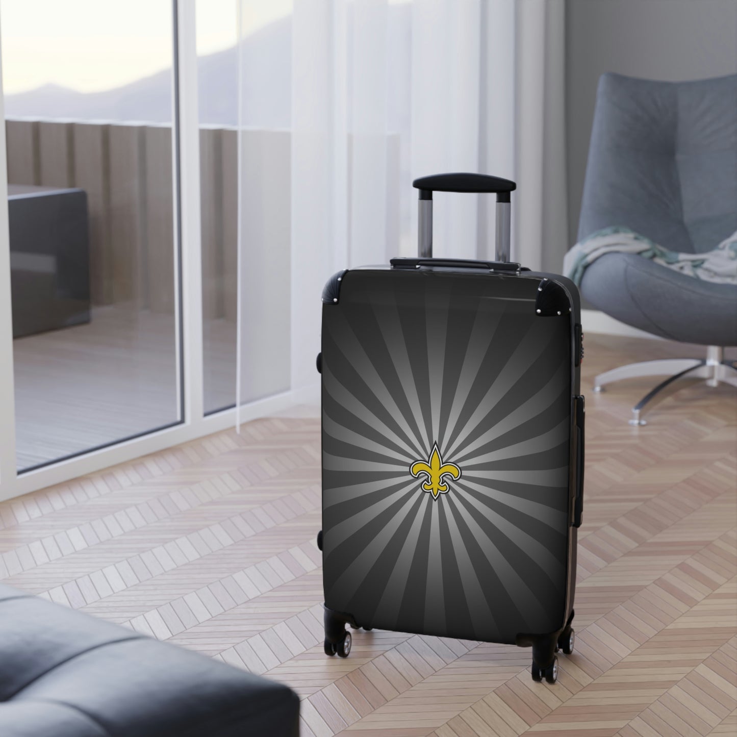 Geotrott New Orleans Saints National Football League Nfl Team Logo Cabin Suitcase Rolling Luggage Checking Bag