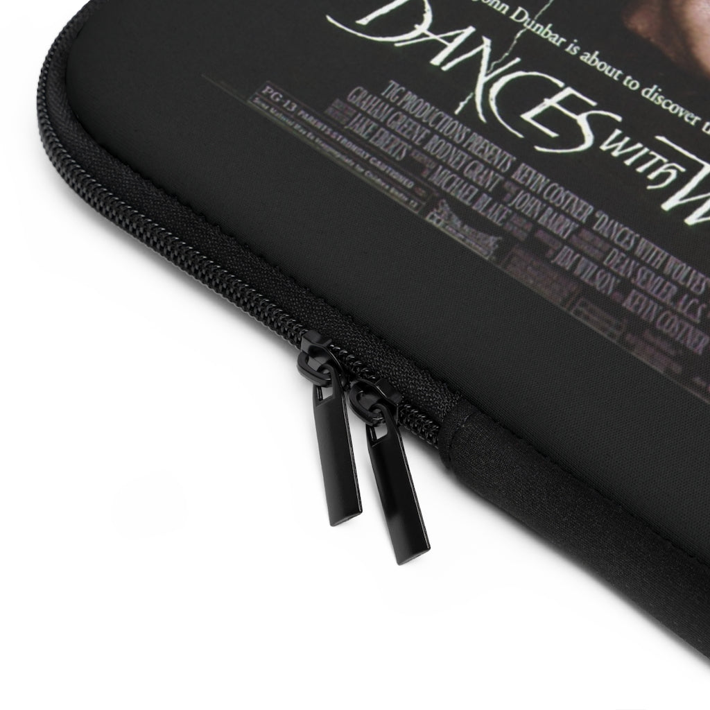 Geotrott Dances With Wolves Movie Poster Red Laptop Sleeve