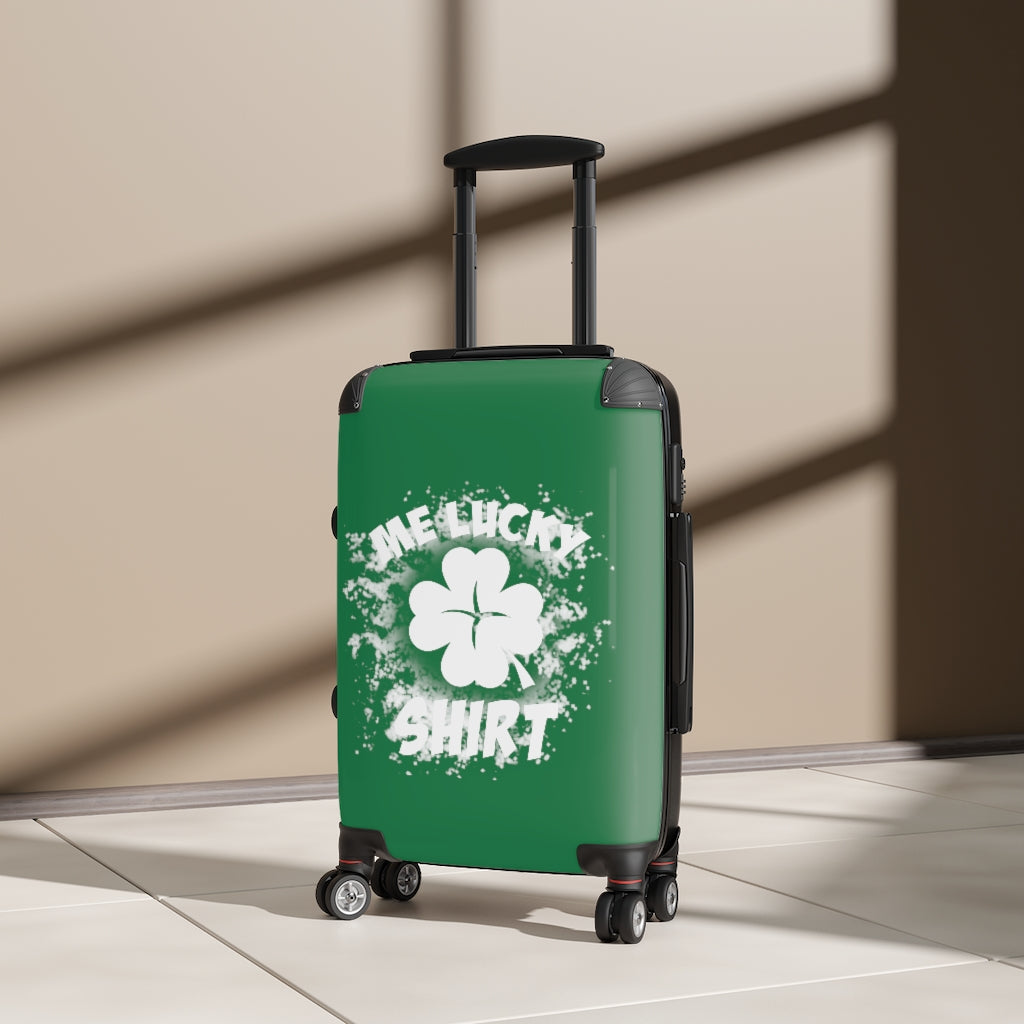 Geotrott Irish Lucky Clove Wood Sorrel Art Cabin Suitcase Extended Storage Adjustable Telescopic Handle Double Wheeled Polycarbonate Hard-Shell Built-In Lock