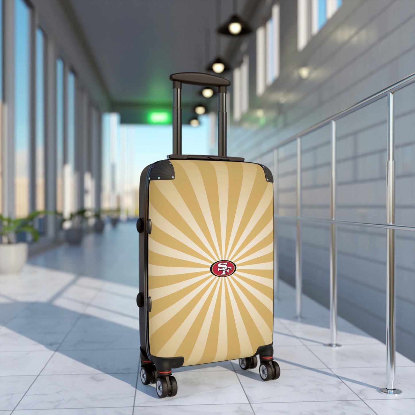 Geotrott San Francisco 49Ers National Football League Nfl Team Logo Cabin Suitcase Rolling Luggage Checking Bag