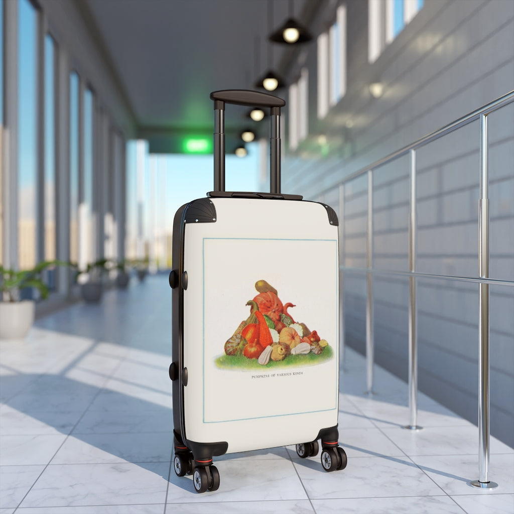 Getrott Pumpkins of Various Kinds Farm Collection Cabin Suitcase Inner Pockets Extended Storage Adjustable Telescopic Handle Inner Pockets Double wheeled Polycarbonate Hard-shell Built-in Lock