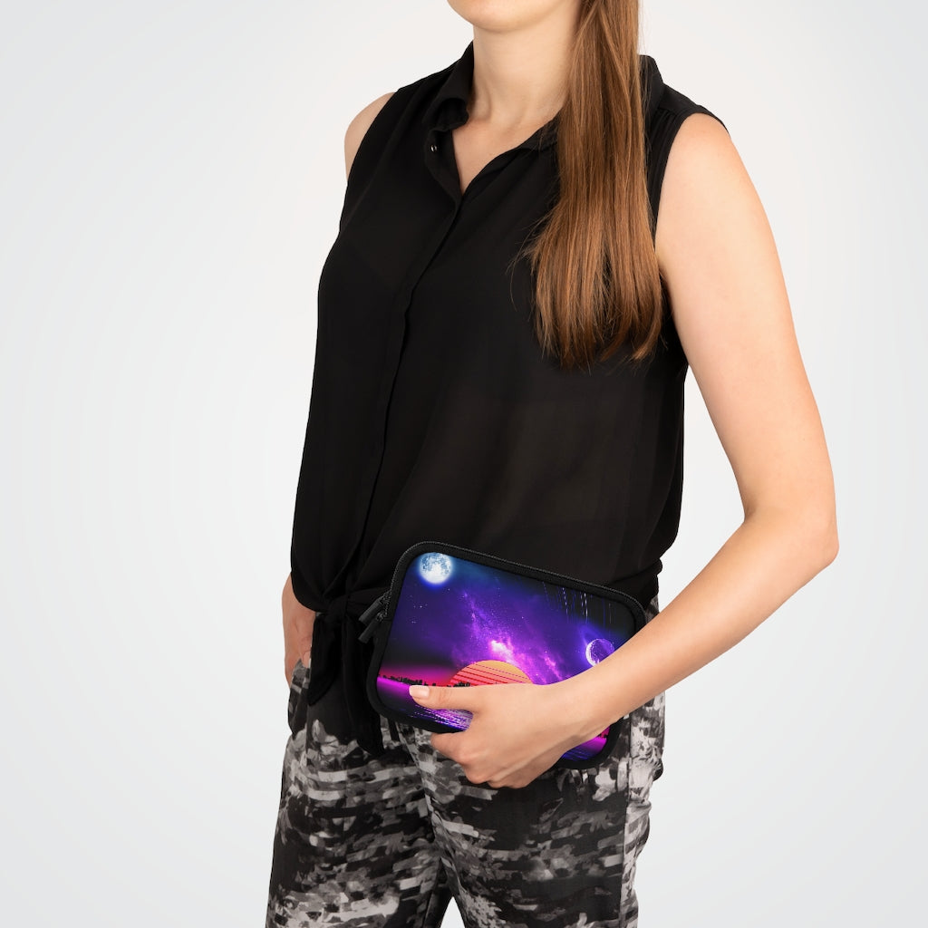 Getrott Space City Sunset Purple Black Laptop Sleeve-Laptop Sleeve-Geotrott