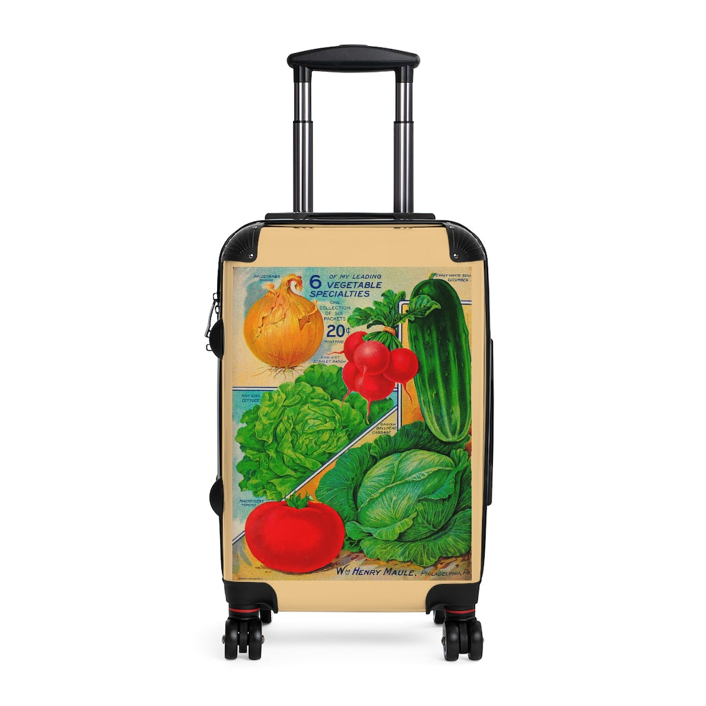 Geotrott Wm Henry Maule Poster Farm Collection Cabin Suitcase Extended Storage Adjustable Telescopic Handle Double Wheeled Polycarbonate Hard-Shell Built-In Lock