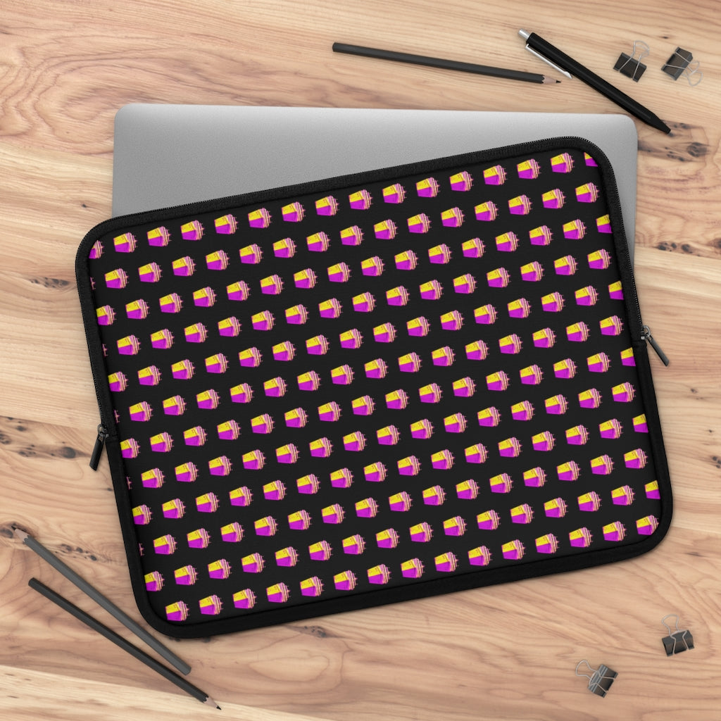 Getrott Pink Cruise Ships Pattern White Laptop Sleeve-Laptop Sleeve-Geotrott