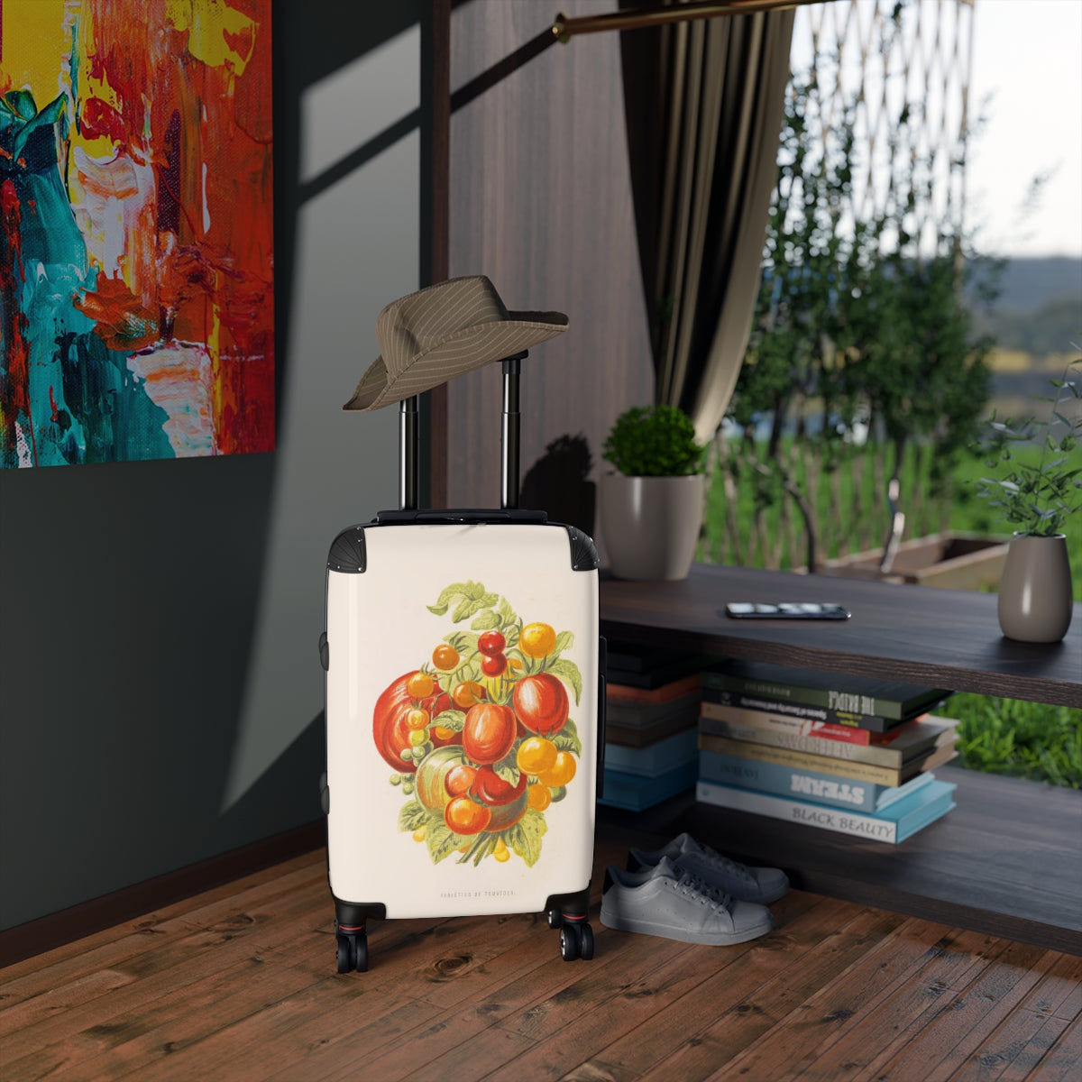 Geotrott Varietes De Tomates Tomatoes Farm Collection Cabin Suitcase Extended Storage Adjustable Telescopic Handle Double Wheeled Polycarbonate Hard-Shell Built-In Lock