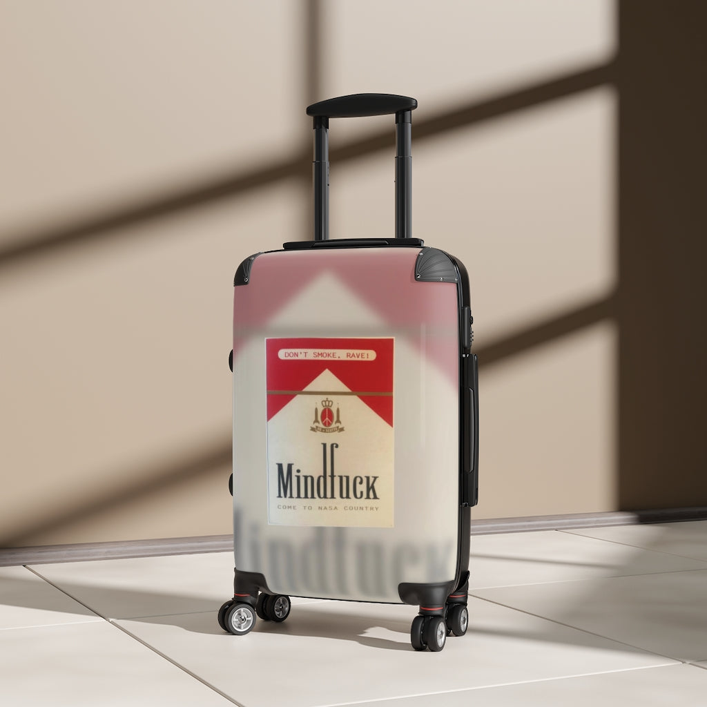 Geotrott Dont Smoke Rave Mindfuck Come To Nasa Country Nightclub Flyer Cabin Suitcase Extended Storage Adjustable Telescopic Handle Double Wheeled Polycarbonate Hard-Shell Built-In Lock