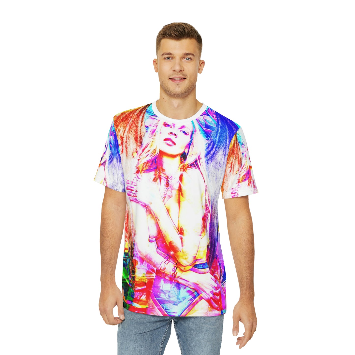 Copy Of Copy Of Copy Of Copy Of Copy Of Copy Of Copy Of Copy Of Copy Of Copy Of Copy Of Eddy Bogaert Graffiti Bieber Statue Of Liberty Art Men'S Polyester Tee (Aop)