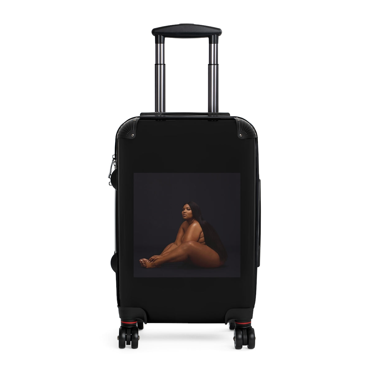 Getrott Lizzo Cuz I Love You 2019 Black Cabin Suitcase Extended Storage Adjustable Telescopic Handle Double wheeled Polycarbonate Hard-shell Built-in Lock-Bags-Geotrott