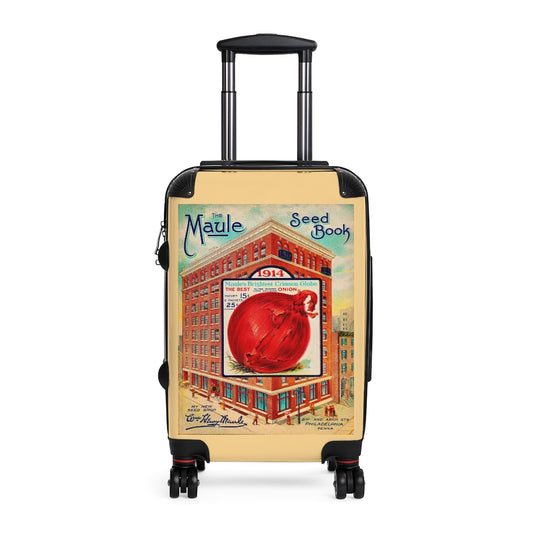 Geotrott Maule Seed Book Red Onion Farm Collection Cabin Suitcase Extended Storage Adjustable Telescopic Handle Double Wheeled Polycarbonate Hard-Shell Built-In Lock
