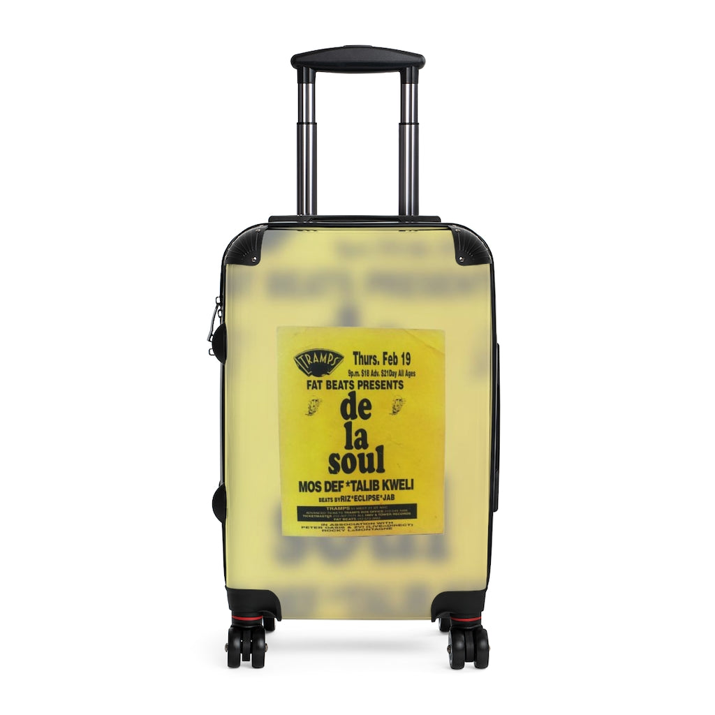 Getrott Tramps Nightclub NYC Fat Beats Presents De La Soul Mos Def Talib Kweli DjRiz Eclipse Jab Cabin Suitcase Extended Storage Adjustable Telescopic Handle Double wheeled Polycarbonate Hard-shell Built-in Lock-Bags-Geotrott