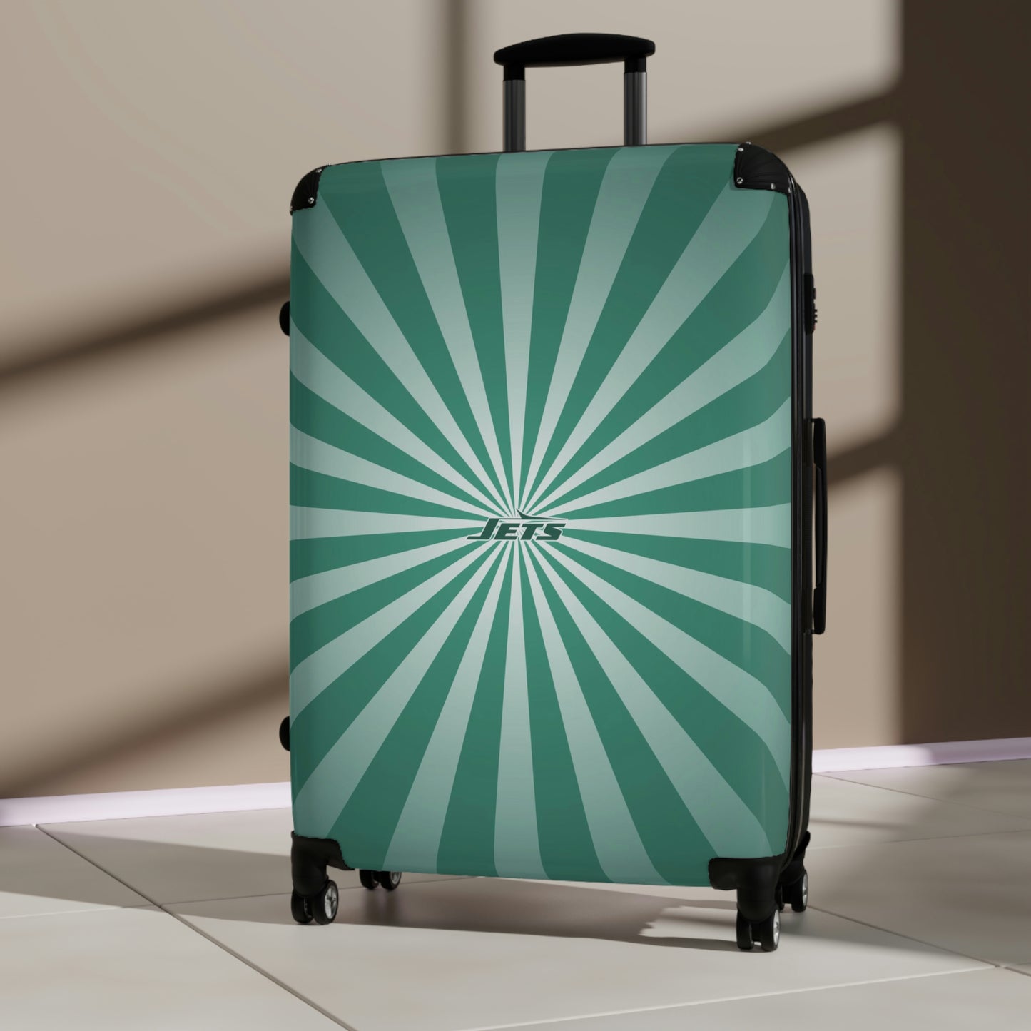 Geotrott New York Jets National Football League NFL Team Logo Cabin Suitcase Rolling Luggage Checking Bag-Bags-Geotrott