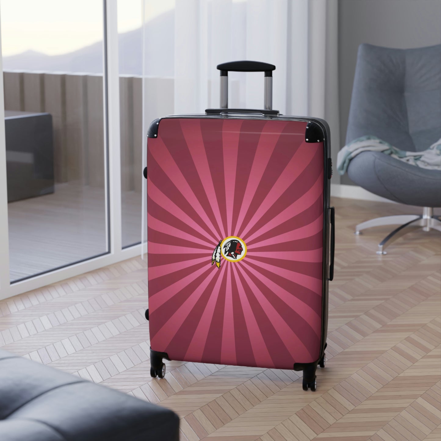 Geotrott Washington Redskins National Football League NFL Team Logo Cabin Suitcase Rolling Luggage Checking Bag-Bags-Geotrott